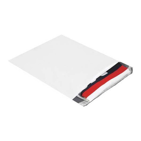 Partners Brand Expansion Poly Mailers, 13" x 16" x 2", White, PK100 EPM13162