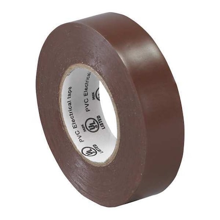 Partners Brand Electrical Tape, 7.0 Mil, 3/4"x 20 yds., Brown, PK10 T96461810PKN