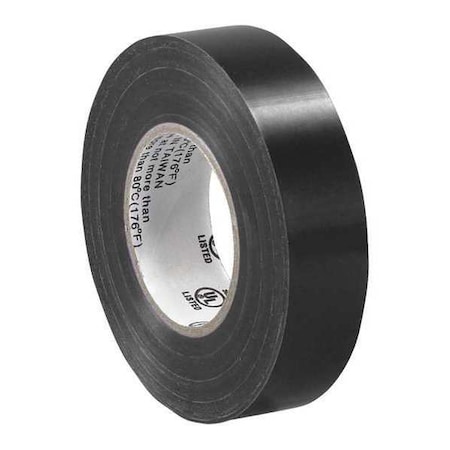 Partners Brand Electrical Tape, 3/4x20 yd., Black, PK10 T96461810PK