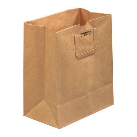 Partners Brand 12" x 7" x 14" Flat Handle Grocery Bags, PK 300 BGFH101D