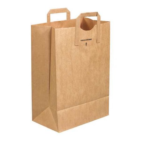 Partners Brand 12" x 7" x 17" Flat Handle Grocery Bags, PK 300 BGFH102U
