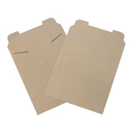 Partners Brand Flat Mailers, 11" x 13 1/2", Kraft, PK100 RM3