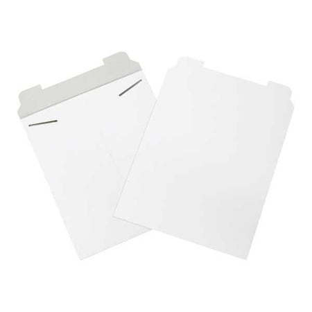 Partners Brand Flat Mailers, 12-3/4" x 15", White, PK100 RM4W