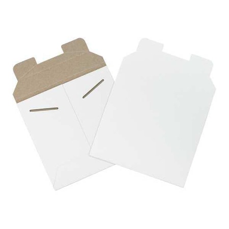 Partners Brand Flat Mailers, 6" x 6", White, PK200 RM9