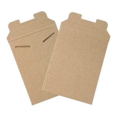 Partners Brand Flat Mailers, 6" x 8", Kraft, PK100 RM1