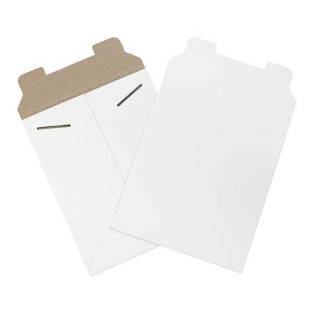 Partners Brand Flat Mailers, 7" x 9", White, PK100 RM10W