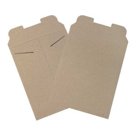Partners Brand Flat Mailers, 9" x 11 1/2", Kraft, PK100 RM2