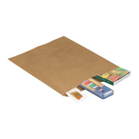 Partners Brand Flat Merchandise Bags, 10" x 13", Kraft, PK1000 BGM104K