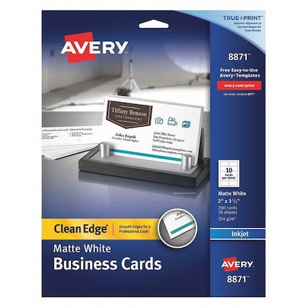 Avery Dennison Printable Business Cards, 2-Sided, PK200 8871