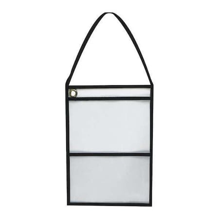 Partners Brand Stitched Dual Pocket Job Ticket Holders, 9" x 12", Black, PK15 JTH125