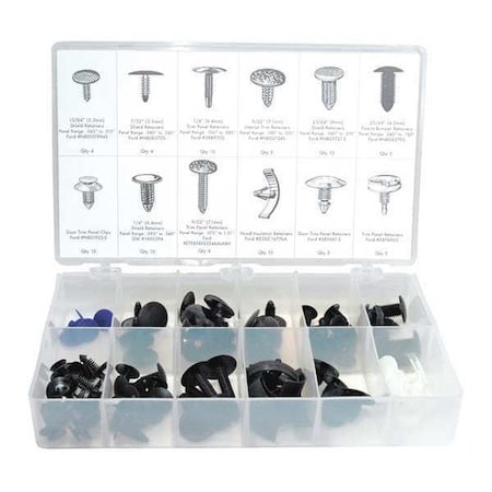 Auto Body Doctor Body Retainer Assortment Kit, Ford, 82Pc DYN-6100