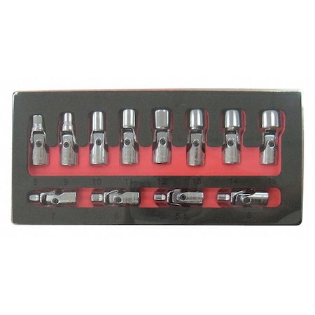 Astro Pneumatic 1/4" Drive Socket Set, Metric, 12pcs 7412
