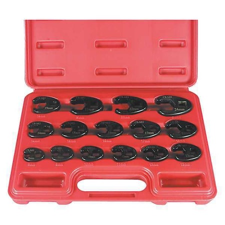 Astro Pneumatic Wrench Set, 8-24mm, Flare Crowfoot, 15 pcs. 7115