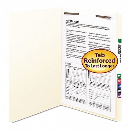 Smead Straight Cut Folder, Manila, PK50, Size: Legal 19510