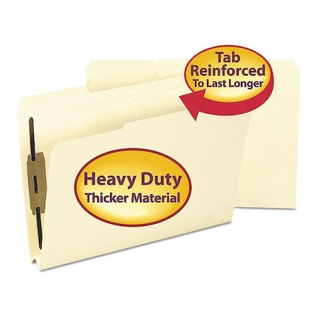 Smead Reinforced Tab Folder, Manila, PK50, Tab Cut: 1/3 19595