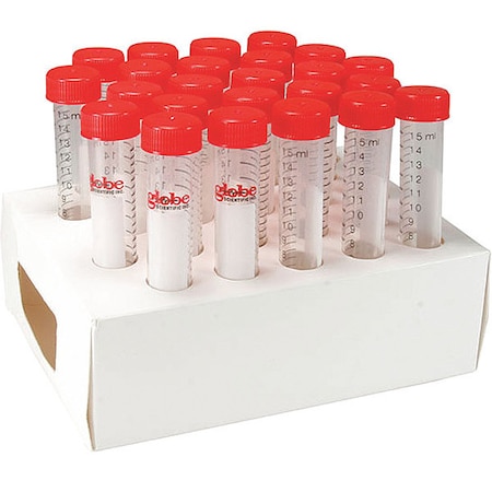 Globe Scientific Centrifuge Tube, High Perform, 15mL, PK500 6296