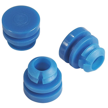 Globe Scientific Plug Cap, Blue, 13mm, PK500 5538