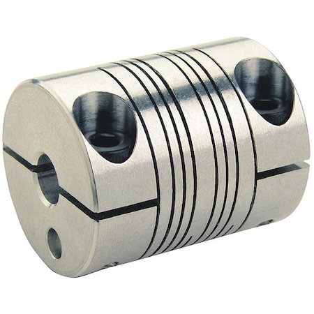 Ruland Motion Control Coupling, 4 Beam, 4x3mm, Aluminum, OD 12.7mm, L 19.1mm PCMR13-4-3-A