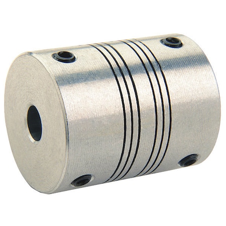 Ruland Motion Control Coupling, 4 Beam, 10x7mm, Aluminum, OD 25.4mm, L 31.8mm PSMR25-10-7-A
