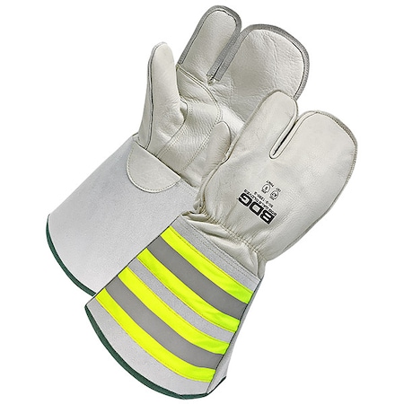 Bdg Cut-Resistant Leather Gloves, Cut Level A7 , Uncoated , 2XL 1 PR 50-9-1290-X2L