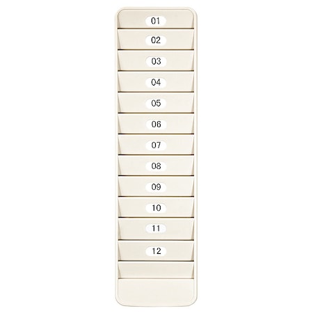 Pyramid 12 Pocket Badge Rack, Putty, 14 1/8in H 500-12