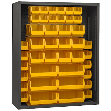 DURHAM MFG Heavy Duty Bin Cabinet, 48 in W, 72 in H, 18" D, 42 Bins 5007-42-95