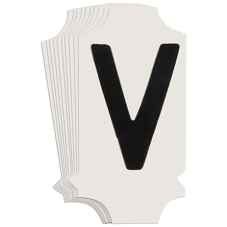 Brady LetterLabel, Polyester, 1-3/4inH, 1inW, PK10 5010P-V