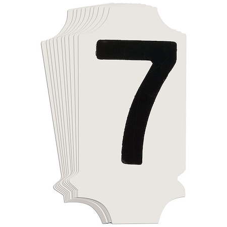 Brady NumberLabel, 1-3/4inH, 7/8inW, PK10 5010P-7
