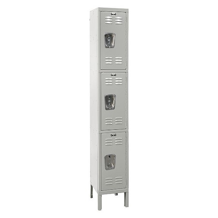 HALLOWELL Locker, 12"X12"X78", Trpl Tier, Assembled U1228-3A-PL