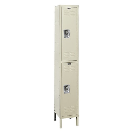 HALLOWELL ReadyBuilt Locker, 12"X15"X78", Dbl Tier URB1258-2A-PT