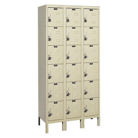 Hallowell ReadyBuilt Locker, 36"X18"X78", 6 Tier URB3288-6A-PT