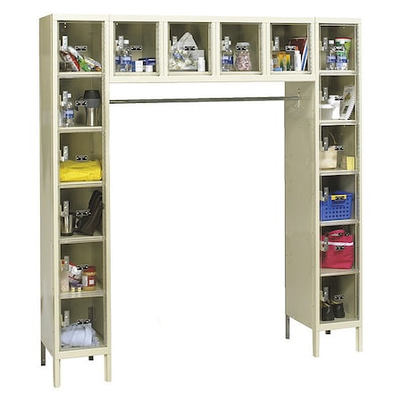 Hallowell Sfty View Pls Locker, 72"X18"X78", 16-Prsn USVP1788-16PT