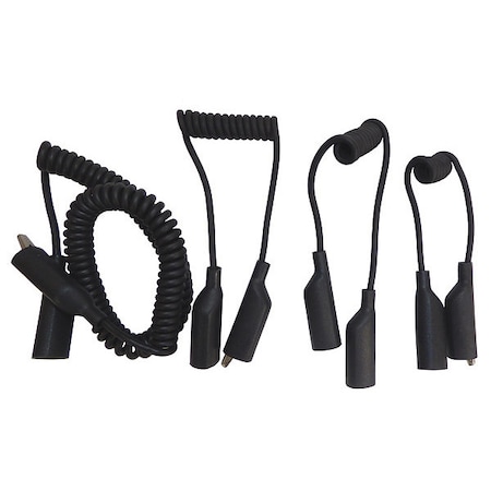 Test Products Intl Jumper leads, black coiled TLS2021