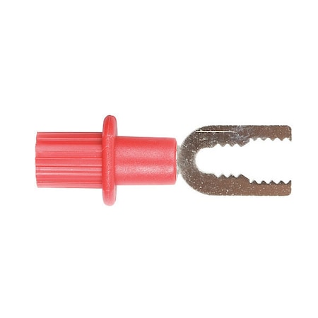 Test Products Intl Spade Terminal, Male Banana Plug, 44mm, Red A039R
