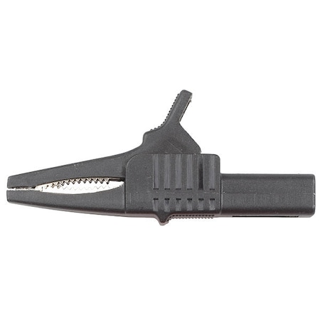 Test Products Intl Modular Safety Crocodile Clip, Female Banana Plug, 83mm, Black A068B