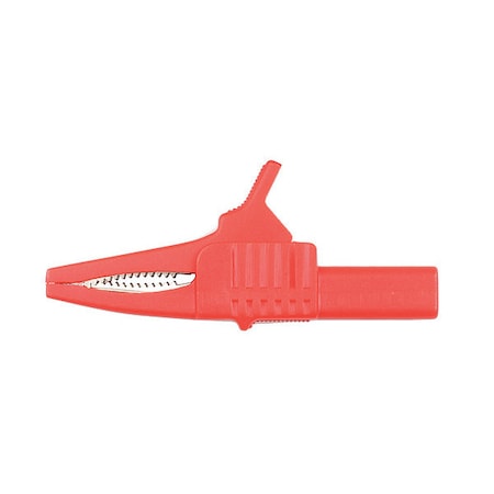 Test Products Intl Modular Safety Crocodile Clip, Female Banana Plug, 83mm, Red A068R