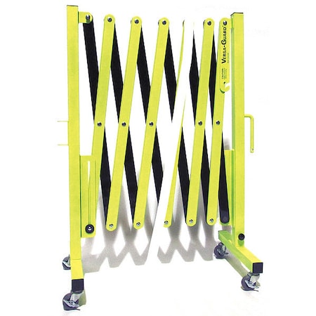 Versa-Guard Portable Expandable Safety Barricades, Yellow/Black VG-6000-C