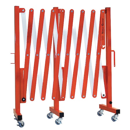 Versa-Guard Portable Expandable Safety Barricades, Orange/White VG-3015-C