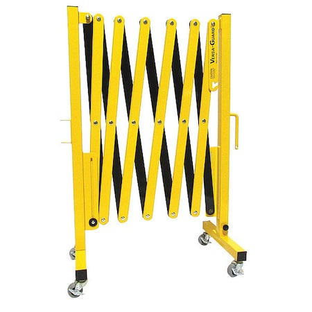 Versa-Guard Portable Expandable Safety Barricades, Yellow/Black VG-1000-C
