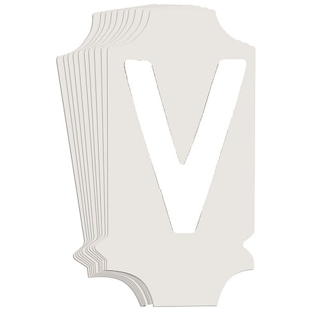 Brady LetterLabel, Polyester, 1-3/4inH, 1inW, PK10 5040P-V