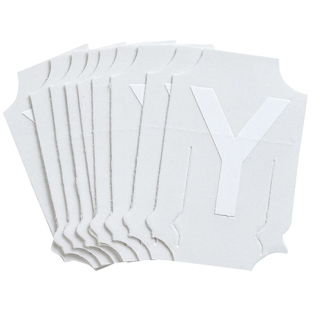 Brady LetterLabel, 1-3/4inH, 1-1/8inW, PK10 5040P-Y