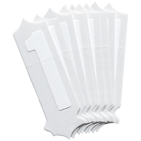 Brady NumberLabel, 1-3/4inH, 1/2inW, PK10 5040P-1