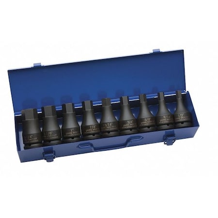 Williams Impact Socket Set, 3/4"Drive, Hex, 9 Pieces 38903