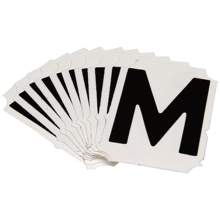 Brady LetterLabel, Polyester, 2inH, 1-7/8inW, PK10 5050P-M