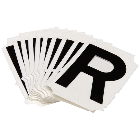Brady LetterLabel, Polyester, 2inH, 1-5/8inW, PK10 5050P-R