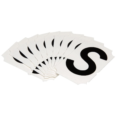 Brady LetterLabel, Polyester, 2inH, 1-5/8inW, PK10 5050P-S