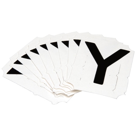 Brady LetterLabel, Polyester, 2inH, 2inW, PK10 5050P-Y