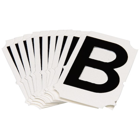Brady LetterLabel, Polyester, 2inH, 1-5/8inW, PK10 5050P-B