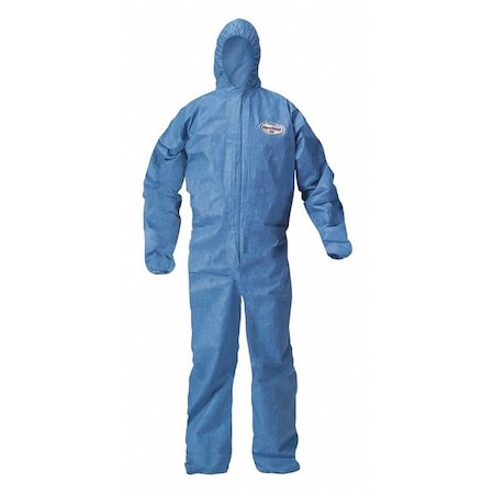 Kleenguard Hooded Disposable Coverall, Blue, XL, PK24 58514