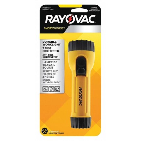 Rayovac Flashlight, (2) D Cell WHH2D-A